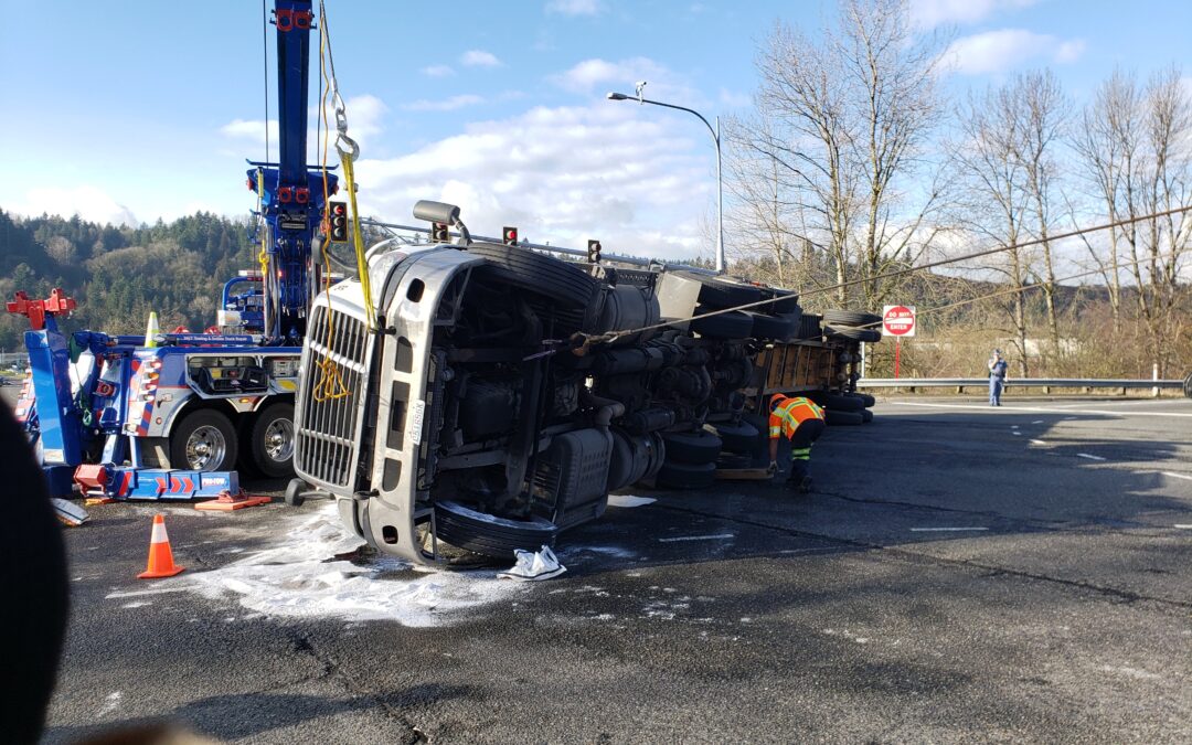 Shipping Container Overturned in Auburn