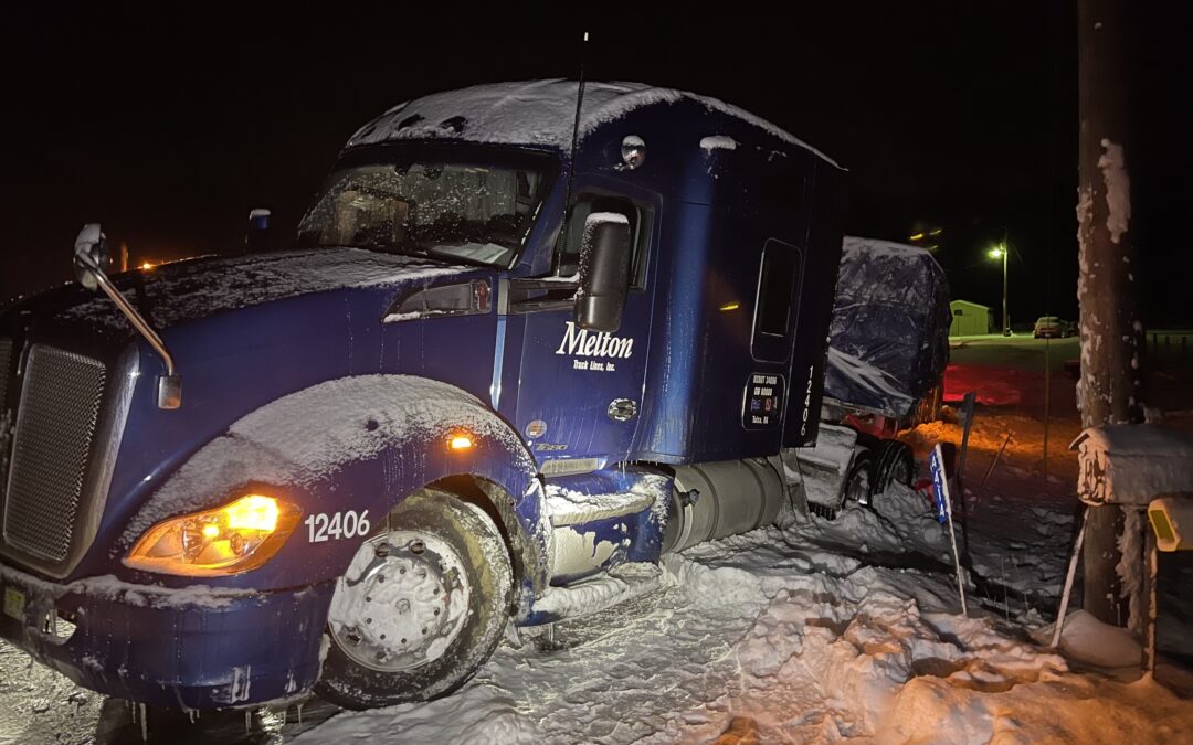 Truck Recovery from a Snowy Ditch