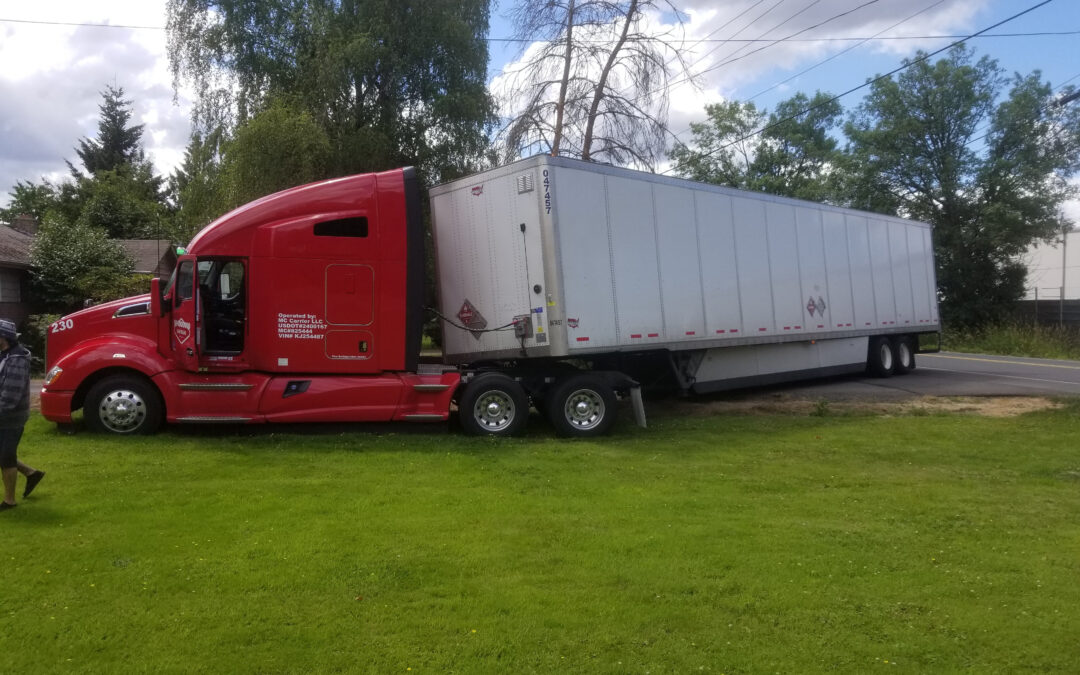 Semi-Truck Towing for Too-Tight Turns