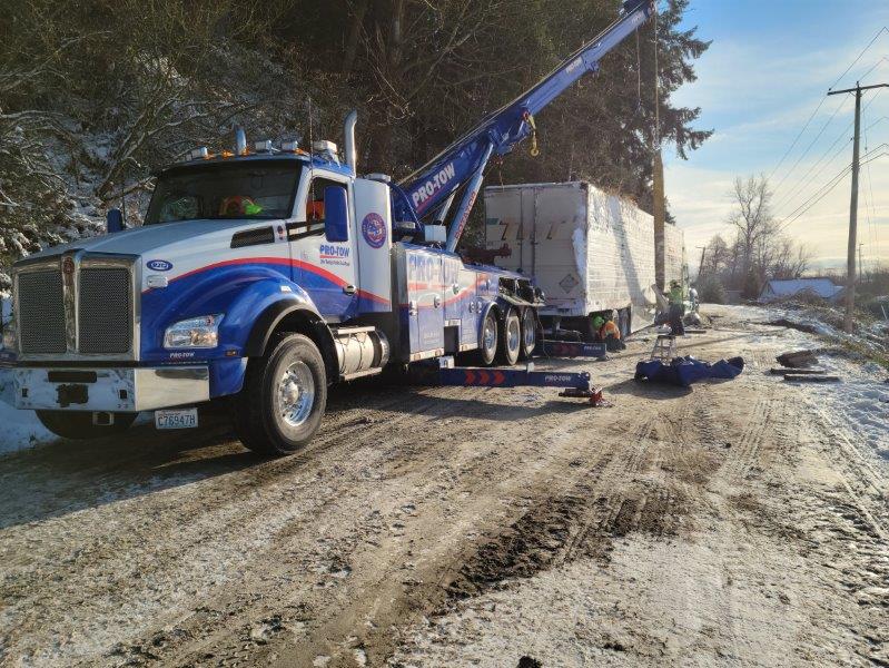 Mashed Potatoes: Semi-Truck Tipped Over in Sumner, WA